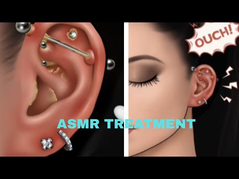 ASMR Warum Pflege nach dem Piercing 2 piercing -Reinigungsanimationen | Piercing Piering unerlässlich ist