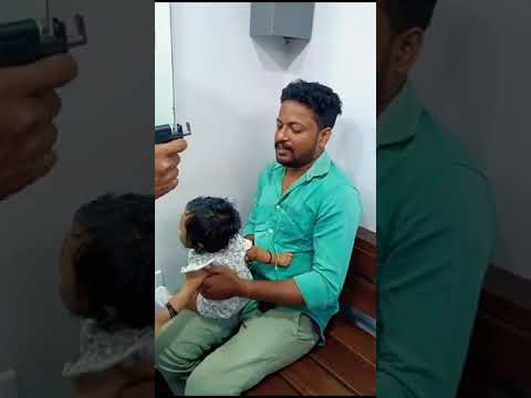 Ear piercing // കാതുകുത്തൽ #shorts #cutebaby #fatherdaughter #crying #love#care