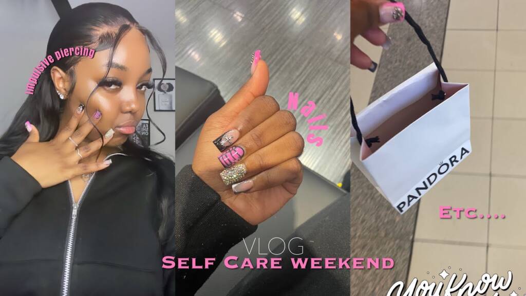 Vlog: Self Care Weekend! 💅🏾Maintainance + New Piercing!😱